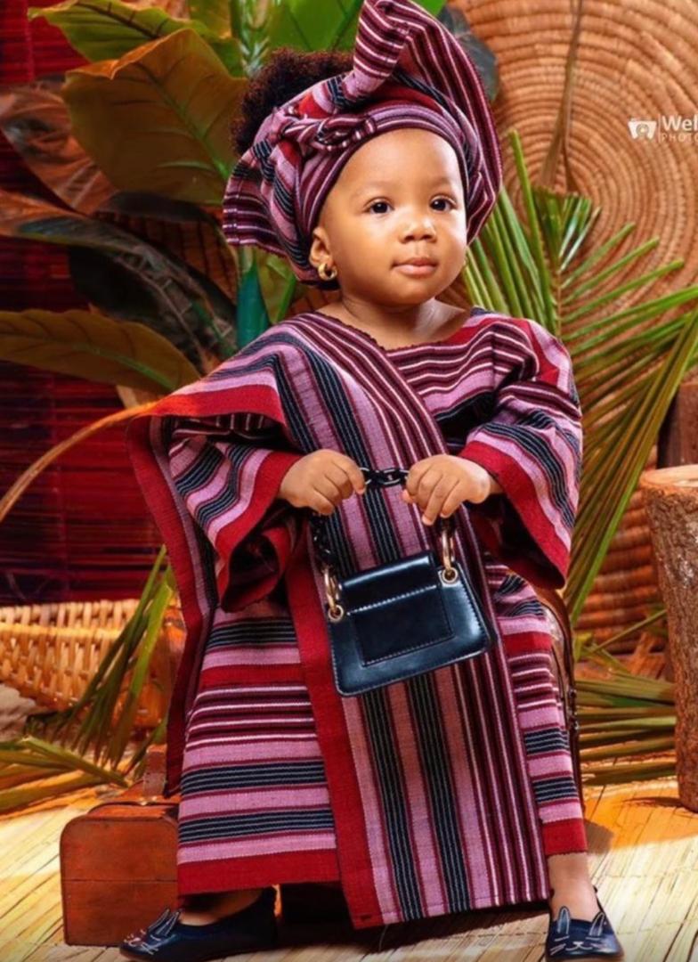 Tinuke Baby Girl Asooke Outfit Nigeria Traditional Outfit luxury As Mofeafricanfashion