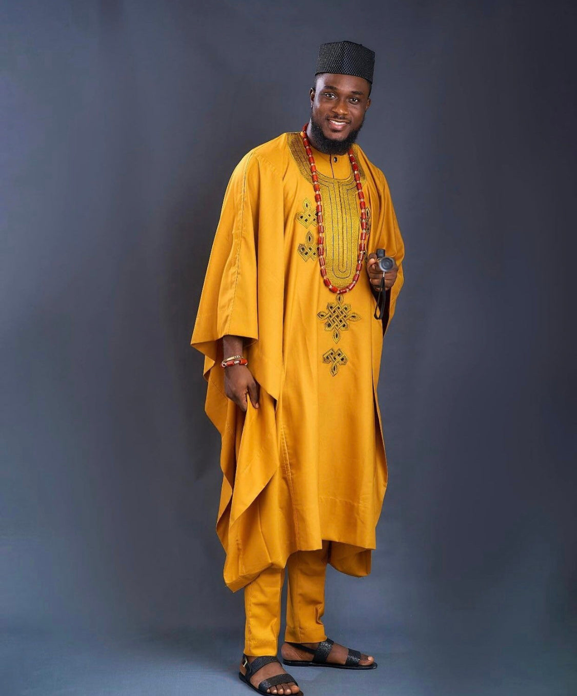 Alaga Agbada| Wedding Agbada | Yellow gold agbada| Nigeria Agbada | Me ...